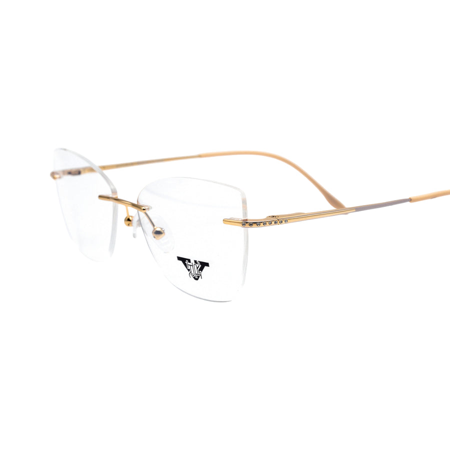 VANROSSI Rimless Gold Optical Frame