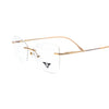 VANROSSI Rimless Gold Optical Frame