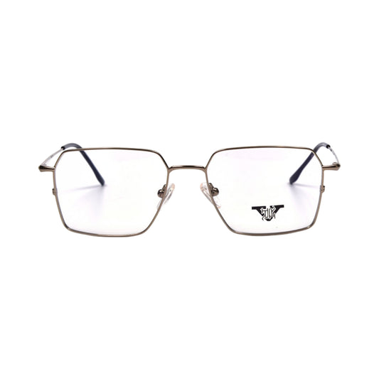 VANROSSI Silver & Black Geometric Optical Frame