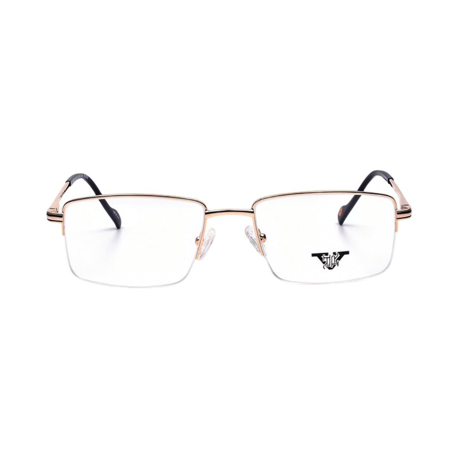 VANROSSI Gold Semi-Rimless Optical Frame