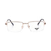 VANROSSI Gold Semi-Rimless Optical Frame