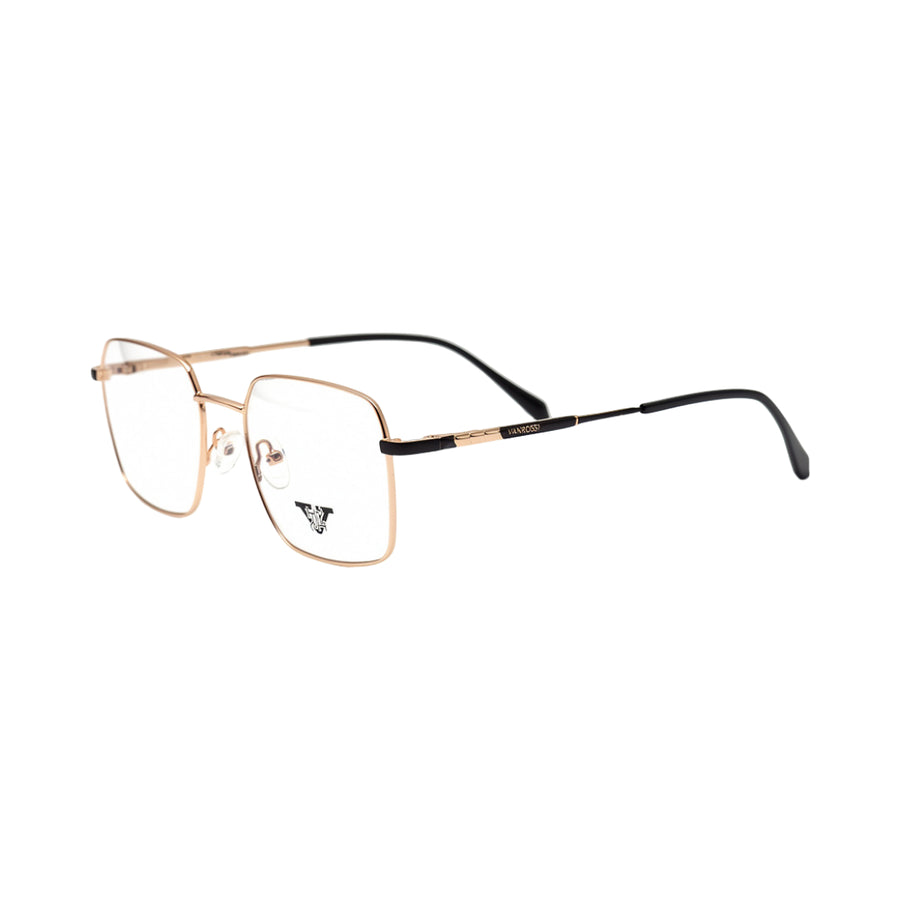 VANROSSI Gold & Black Squre Metal Eyeglasses Frame
