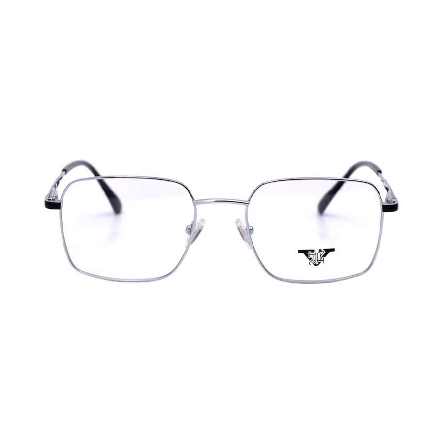 VANROSSI Silver & Black Square Optical Frame For Men