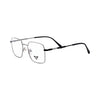 VANROSSI Silver & Black Square Optical Frame For Men