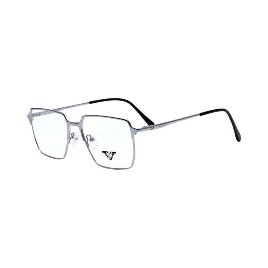 VANROSSI Silver Square Optical Frame for Men