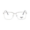 VANROSSI Silver Square Optical Frame for Men