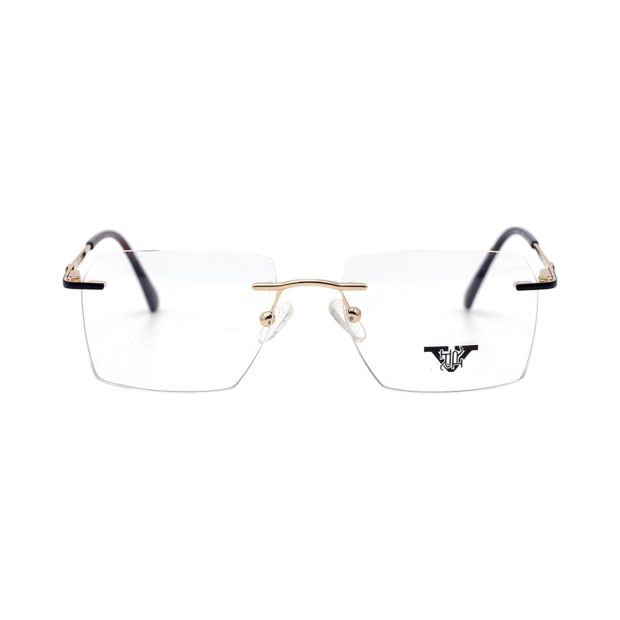 VANROSSI Frameless Black & Gold Optical Frame