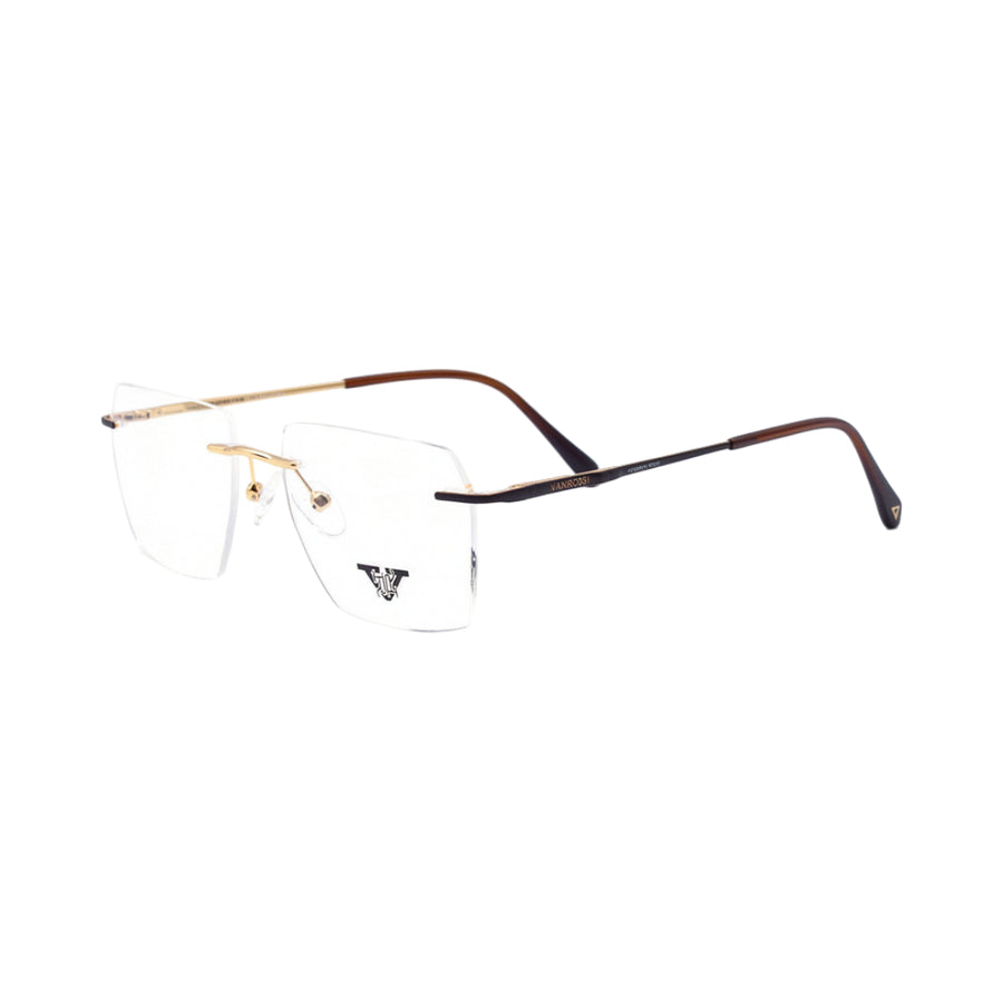 VANROSSI Frameless Black & Gold Optical Frame