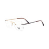 VANROSSI Frameless Black & Gold Optical Frame
