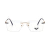VANROSSI Frameless Black & Gold Optical Frame