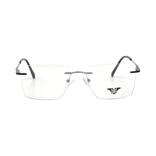 VANROSSI Frameless Dark Silver Optical Frame