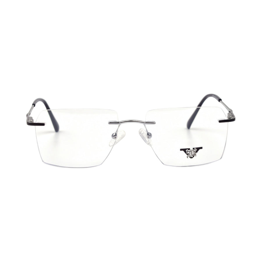 VANROSSI Frameless Dark Silver Optical Frame