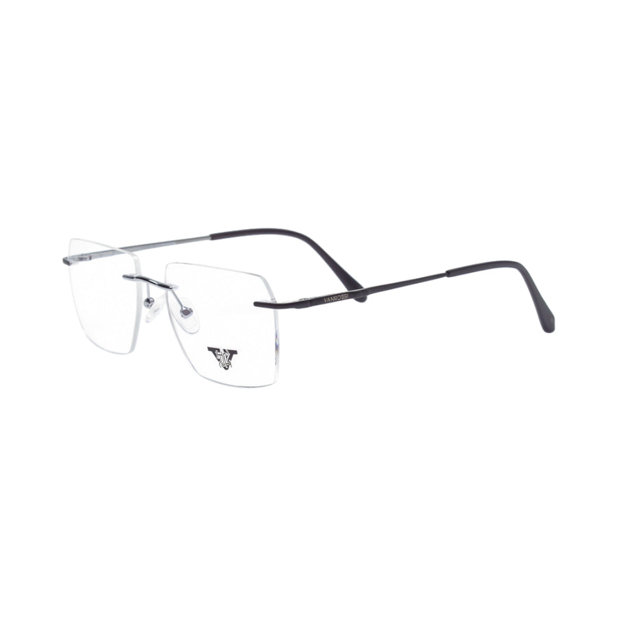 VANROSSI Frameless Dark Silver Optical Frame