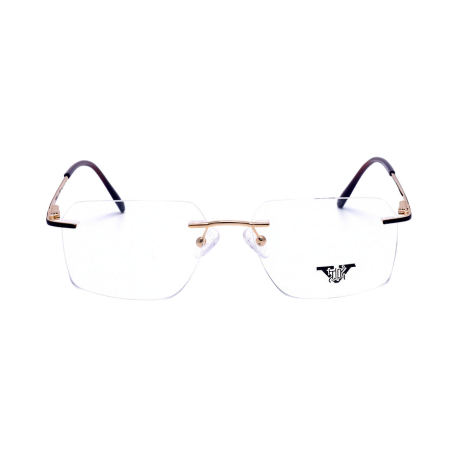 VANROSSI Frameless Black & Gold Optical Frame