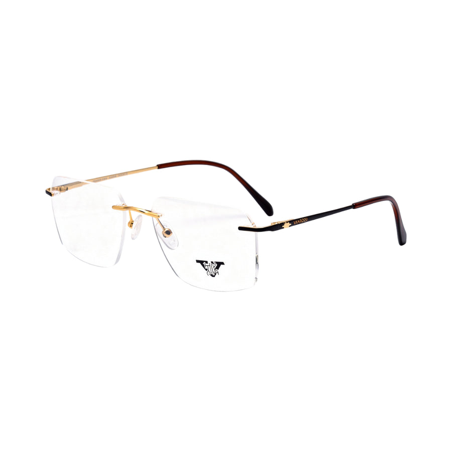 VANROSSI Frameless Black & Gold Optical Frame