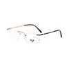VANROSSI Frameless Black & Gold Optical Frame