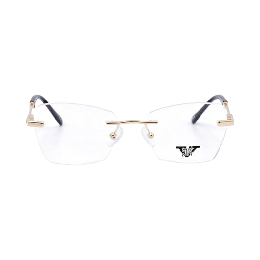 VANROSSI Frameless Black & Gold Optical Frame