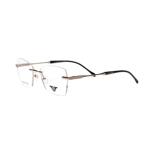 VANROSSI Frameless Black & Gold Optical Frame