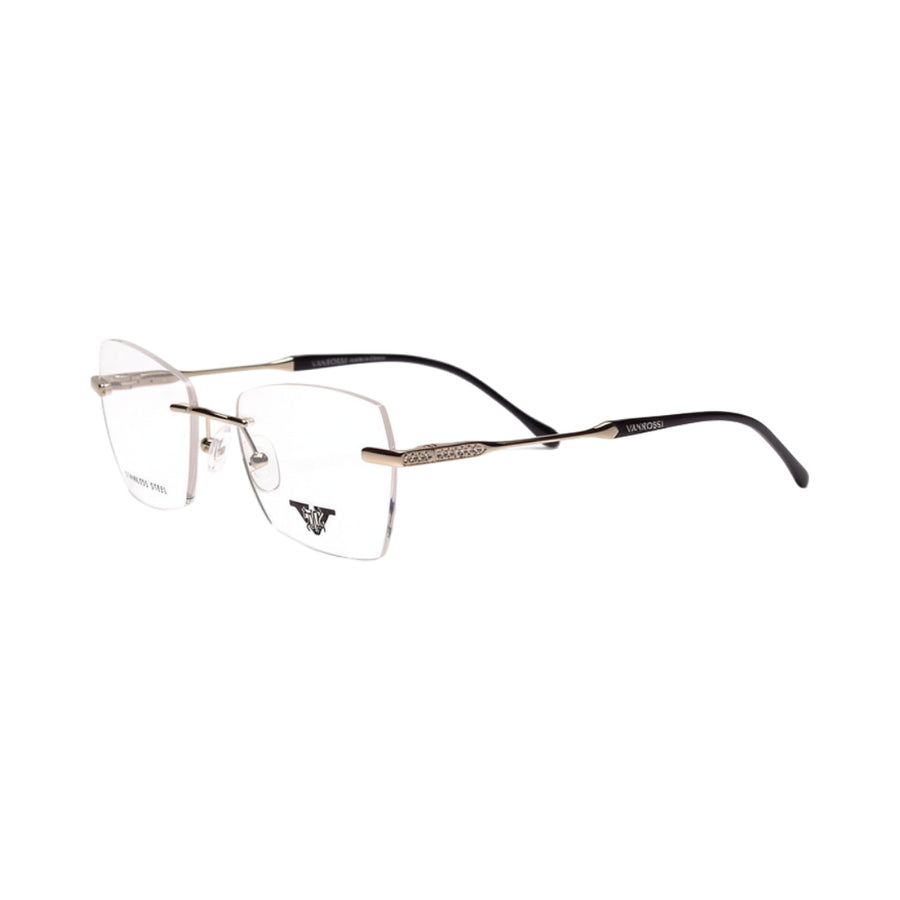 VANROSSI Frameless Black & Gold Optical Frame