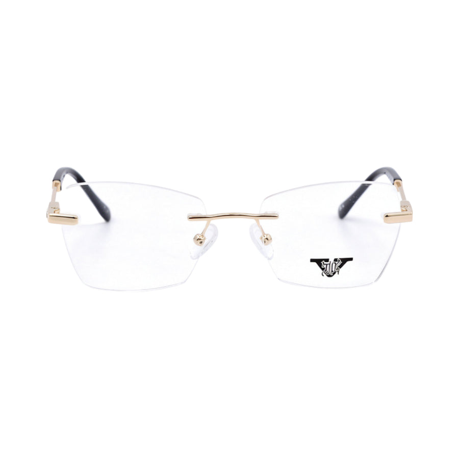 VANROSSI Frameless Black & Gold Optical Frame