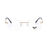 VANROSSI Frameless Black & Gold Optical Frame