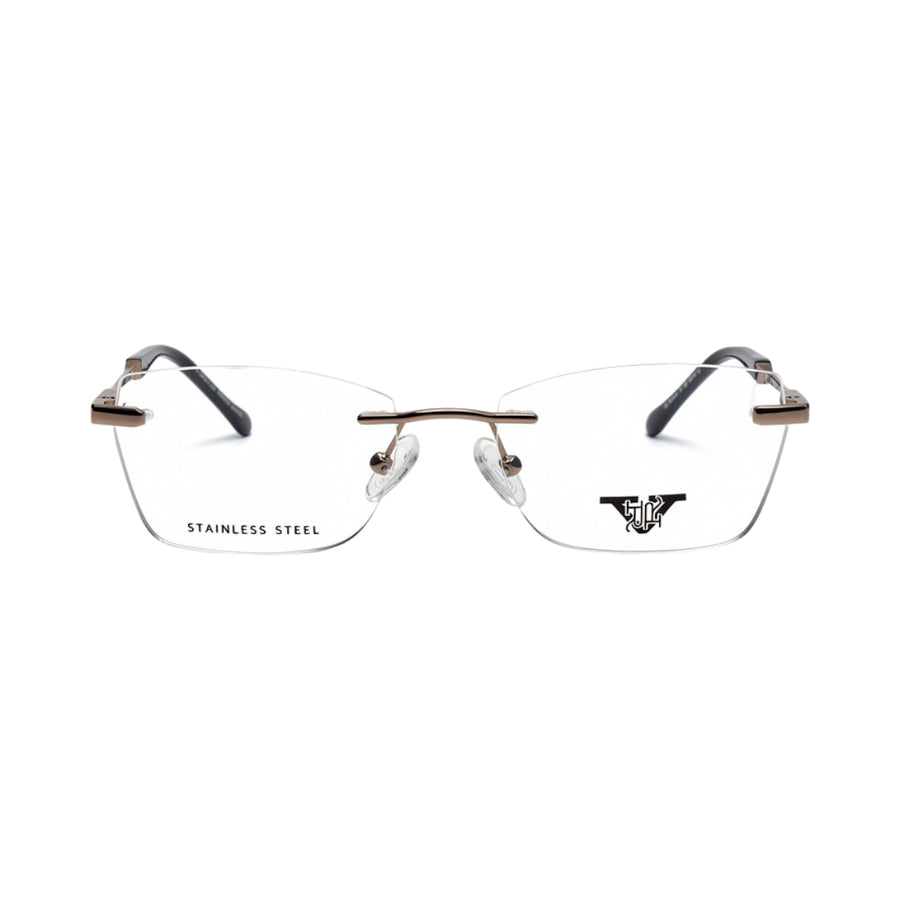 VANROSSI Silver Frameless Eyeglass Frame