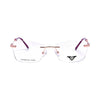 VANROSSI Women's Rose Gold Frameless Eyeglass Frame