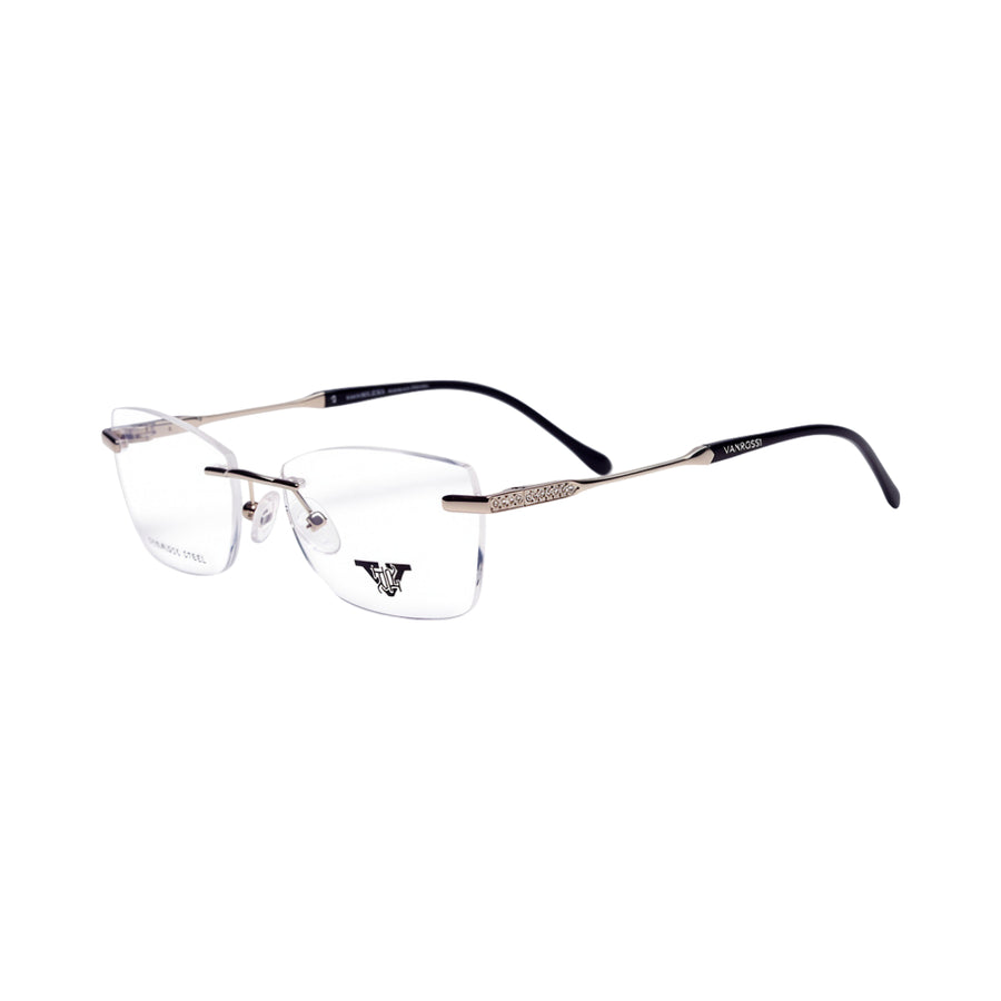 VANROSSI Women's Gold Frameless Eyeglass Frame
