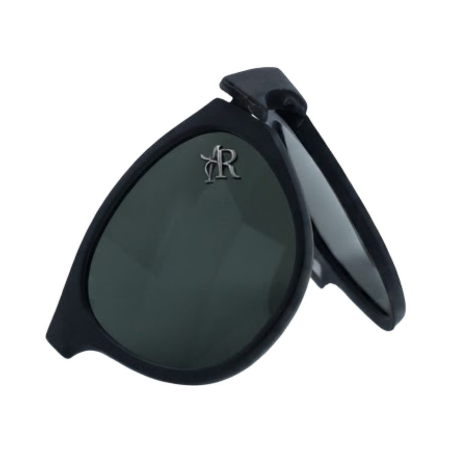 VANROSSI Black Round Clip-On Optical Glasses
