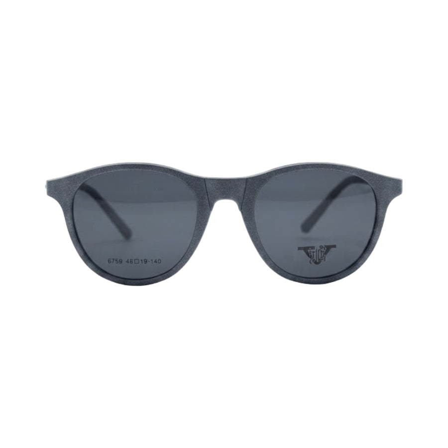VANROSSI Royal Blue Round Clip-On Optical Glasses