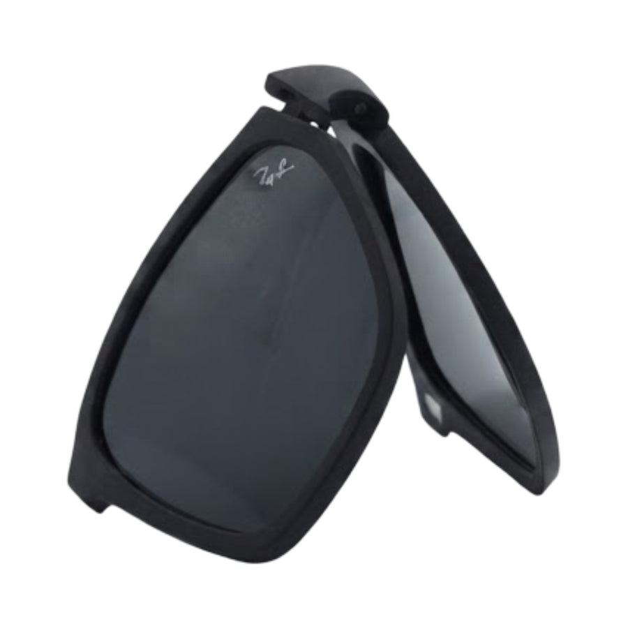 VANROSSI Grey Rectangular Clip-On Eyeglasses