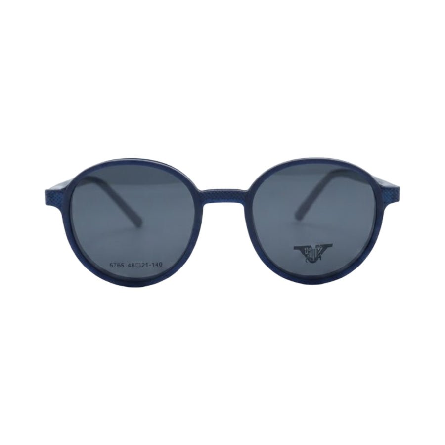VANROSSI Royal Blue Round Clip-On Eyeglasses