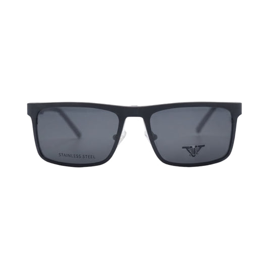 VANROSSI Half-Rim Rectangular Clip-On Optical Glasses