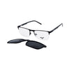 VANROSSI Half-Rim Rectangular Clip-On Optical Glasses