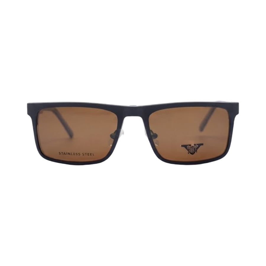 VANROSSI Half-Rim Rectangular Clip-On Optical Glasses