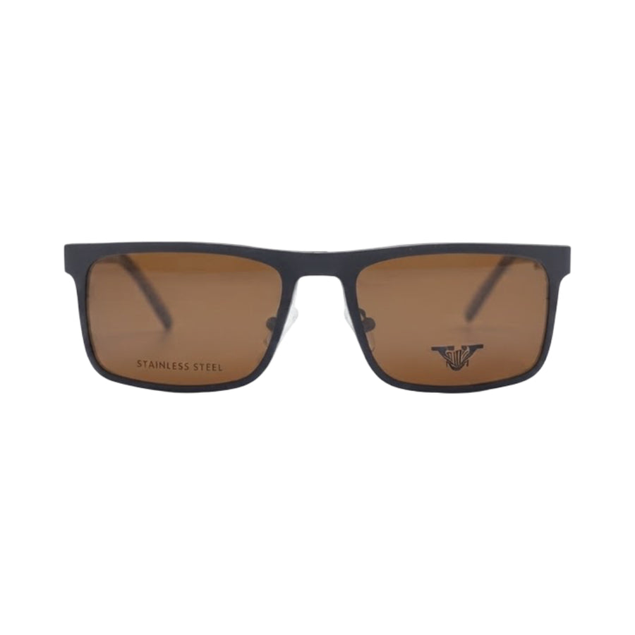 VANROSSI Half-Rim Rectangular Clip-On Optical Glasses
