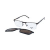 VANROSSI Half-Rim Rectangular Clip-On Optical Glasses