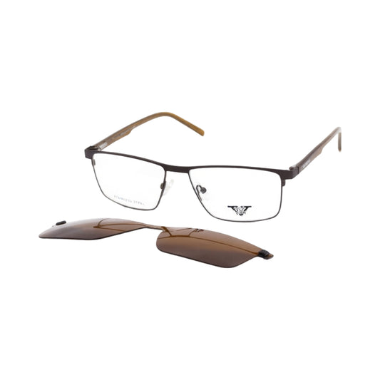 VANROSSI Rectangular Clip-On Optical Glasses