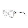VANROSSI Women's Black and Gold Cat-Eye Eyeglass Frame