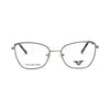 VANROSSI Women's Black and Gold Cat-Eye Eyeglass Frame