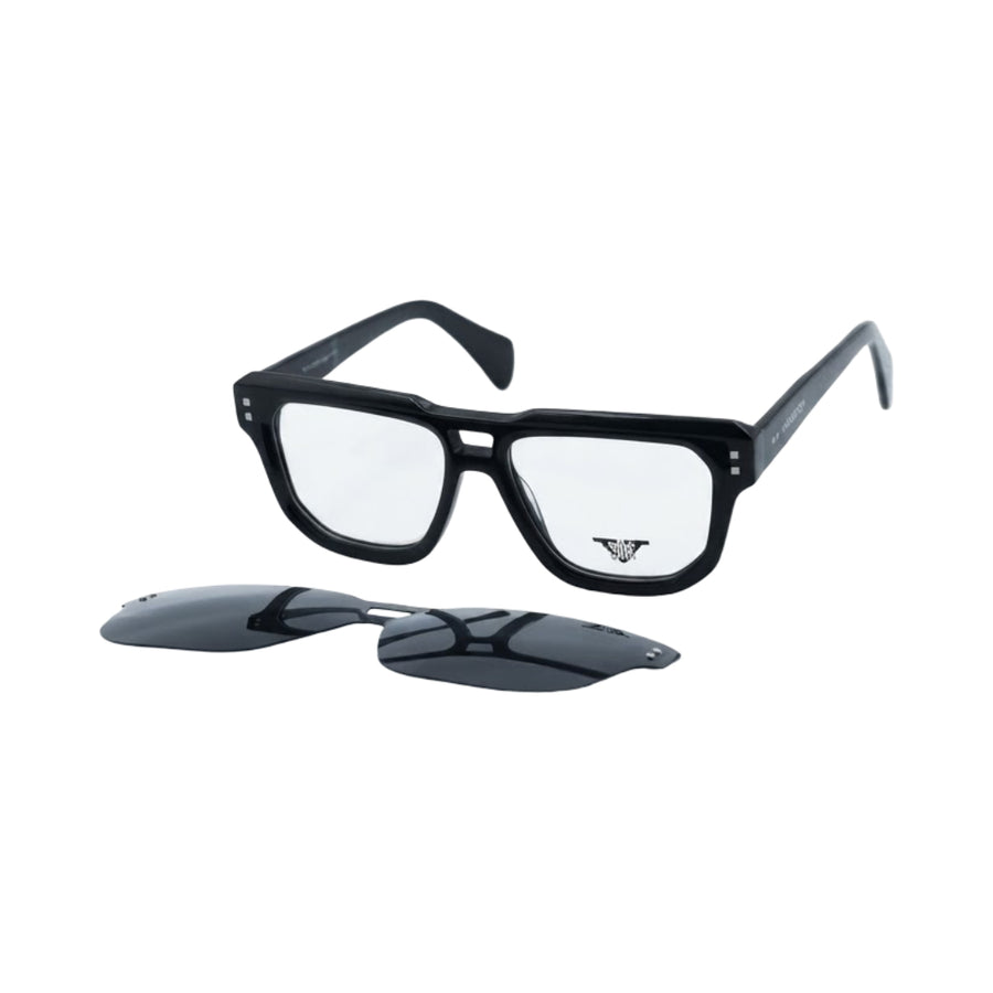 VANROSSI Double-Bridge Clip-On Optical Glasses
