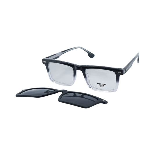 VANROSSI Rectangular Clip-On Optical Glasses