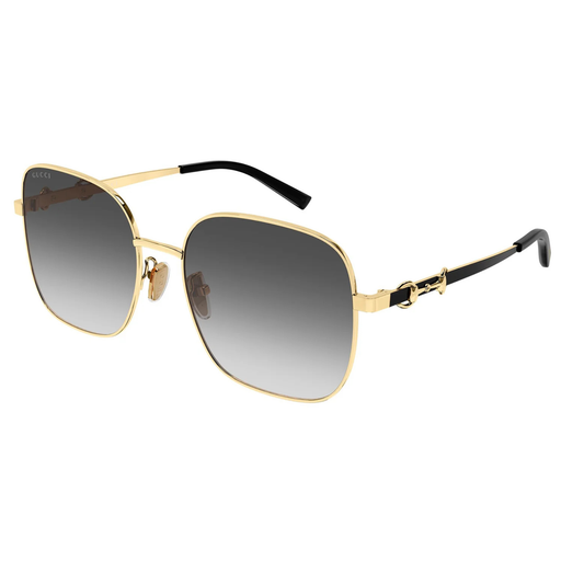 Gucci Women's Gold Square Metal Sunglasses