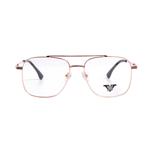 VANROSSI Men's Rose Gold Aviator Eyeglass Frame