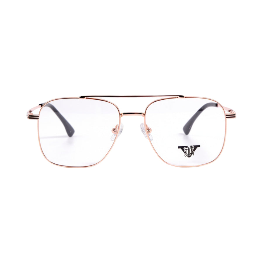 VANROSSI Men's Rose Gold Aviator Eyeglass Frame