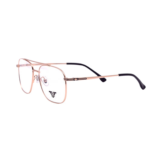 VANROSSI Men's Rose Gold Aviator Eyeglass Frame