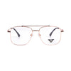 VANROSSI Men's Rose Gold Aviator Eyeglass Frame
