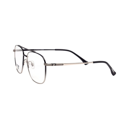 VANROSSI Men's Black and Gold Aviator Eyeglass Frame