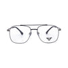 VANROSSI Men's Black and Gold Aviator Eyeglass Frame