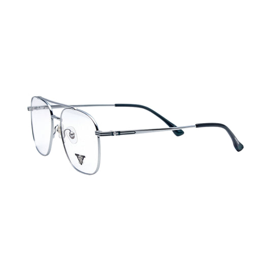 VANROSSI Men's Silver Aviator Eyeglass Frame